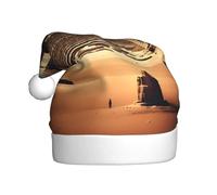 WHJWZY Cappello natalizio per adulti, accessorio festivo, per Halloween, cerimonie annuali, feste di vacanza sognando le piramidi di Cheope stampato