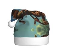 WHJWZY Cappello natalizio per adulti, accessorio festivo, per Halloween, cerimonie annuali, feste, motivo due scimmie