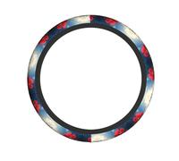 WHJWZY Coprivolante elastico, protegge e decora la tua auto, adatto per auto, SUV, camion, piccolo fiore rosso sotto il cielo