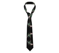 WHJWZY Cravatta da uomo alla moda - Cravatta di seta stampata per feste di lavoro quotidiane di lavoro 57X3.2.5 cm Immagine dell'alce dell'aurora boreale