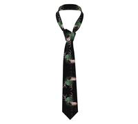 WHJWZY Cravatta da uomo alla moda - Cravatta di seta stampata per feste di lavoro quotidiane di lavoro 57X3.2.5 cm Immagine dell'alce dell'aurora boreale