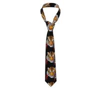 WHJWZY Cravatta da uomo alla moda - Cravatta di seta stampata per feste di lavoro quotidiane di lavoro 57X3.2.5 cm Bella stampa testa di tigre