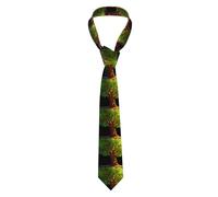 WHJWZY Cravatta da uomo alla moda - Cravatta di seta stampata per feste di lavoro quotidiane di lavoro 57X3.2.5 cm Immagine dell'albero lussureggiante