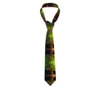 WHJWZY Cravatta da uomo alla moda - Cravatta di seta stampata per feste di lavoro quotidiane di lavoro 57X3.2.5 cm Immagine dell'albero lussureggiante