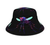 WHJWZY Data Mosquito Virus Picture Light Cappello alla pescatora - per uomini e donne, protezione per viaggi e attività all'aperto, nero