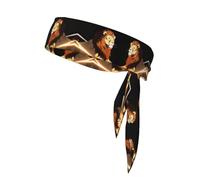 WHJWZY Fascia sportiva per la testa, comoda ed elegante, per esercizi e attività sportive, leone che alza la testa