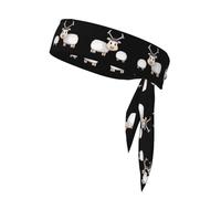 WHJWZY Fascia sportiva per la testa, comoda ed elegante, per esercizi e attività sportive, motivo pecorella sciocca