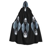 WHJWZY Il diavolo sotto il mantello stampato aldult Halloween mantello con cappuccio per uomini e donne utilizzato per feste ballo di fine anno