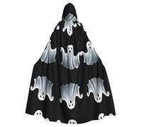WHJWZY Il fantasma galleggiante stampato aldult Halloween mantello con cappuccio per uomini e donne utilizzato per feste ballo di fine anno