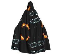 WHJWZY Il pesce rosso che sputa bolle modello aldult Halloween mantello con cappuccio per uomini e donne utilizzato per feste ballo