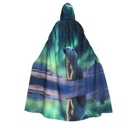 WHJWZY Little Polar Bear stampato aldult Halloween mantello con cappuccio per uomini e donne utilizzato per feste ballo