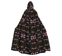 WHJWZY Mantello con cappuccio di Halloween Aldult di stampa astratta della formica per gli uomini e le donne usato per le feste di ballo