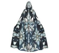 WHJWZY Mantello con cappuccio vintage Deco Crystal Shapes Pattern aldult Halloween per uomini e donne utilizzato per feste ballo
