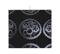 WHJWZY Metal Gear - Tappetino assorbente per piano di lavoro della cucina, realizzato in spugna assorbente, 45,7 x 40,6 cm