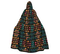 WHJWZY Neon Coral Picture Aldult Halloween Mantello con cappuccio per uomini e donne utilizzato per feste ballo di fine anno