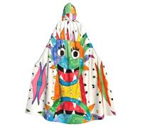 WHJWZY Piccolo dinosauro Picture Aldult Halloween Mantello con cappuccio per uomini e donne utilizzato per feste ballo