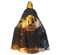 WHJWZY Riccio in bagno di bolle Stampato aldult Halloween Mantello con cappuccio per uomini e donne utilizzato per feste ballo