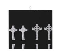 WHJWZY Ring Cross Picture Kitchen controsoffitto assorbente pad asciugatura tappetino per cucina in spugna assorbente acqua 45,7 x 40,6 cm