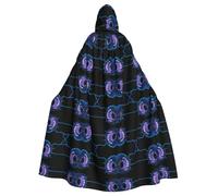 WHJWZY Strano modello creatura aldult Halloween mantello con cappuccio per uomini e donne utilizzato per feste ballo di fine anno