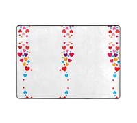 WHJWZY Tappeto 203,2 x 147,3 cm - Tappeto in flanella per soggiorno, ufficio e altro motivo bolle d'amore volanti