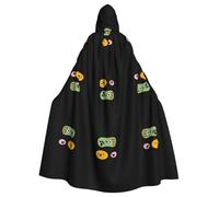 WHJWZY The blinking little sir stampato aldult Halloween mantello con cappuccio per uomini e donne utilizzato per feste ballo di fine anno