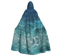 WHJWZY The Deep Ocean stampato aldult Halloween mantello con cappuccio per uomini e donne utilizzato per feste ballo di fine anno