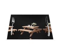 WHJWZY Tovaglietta in tessuto 1 45,7 x 30,5 cm, resistente al calore, antiscivolo, lavabile, semplice piccolo tavolo da tè modello