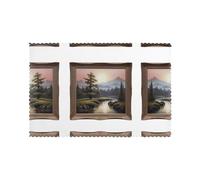 WHJWZY Tovagliette all'americana con motivo montagne e fiumi distanti per tavolo da pranzo, set da 6 pezzi, 30,5 x 45,7 cm, per cucina, sala da pranzo, lavabile, facile da pulire