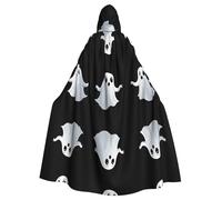 WHJWZY Un intelligente e strano elfo stampato aldult Halloween mantello con cappuccio per uomini e donne utilizzato per feste ballo di fine anno