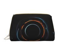 WHJYCC Mysterious Cosmic Black Holes Trousse per cosmetici, grande, impermeabile, in pelle, portatile, da donna, con cerniera, essenziale da viaggio, bianco, taglia unica, bianco, Taglia unica