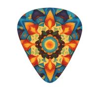 WHJYYXDE Plettri per chitarra, 12 pezzi, comodi al tatto, bordi lisci, materiale ABS resistente all'usura, caleidoscopio con stampa mandala