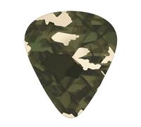 WHJYYXDE Plettri per chitarra, 12 pezzi, comodi al tatto, bordi lisci, materiale ABS resistente all'usura, stampa mimetica militare