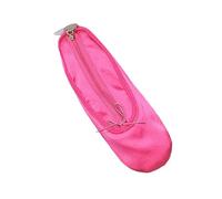 WHKM Astuccio in tessuto per scarpe da balletto e astuccio per il trucco con texture in tessuto, adatto per una facile organizzazione, matita fatta a mano, Rosso rosato