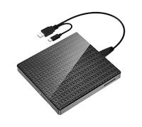 WHKM Masterizzatori DVD esterni USB3.0 Hub a doppia porta veloce trasferimento dati adattatori tipo C per PC include custodia portatile/masterizzatori DVD per laptop
