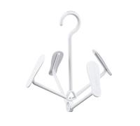 WHL Alexanders 2 grucce appendiabiti in plastica, per asciugare le scarpe, salvaspazio, girevoli e impilabili, adatte per uso domestico, balcone, ingresso (bianco)