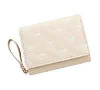 WHL Alexanders Portafoglio da donna piccolo compatto 3 volte lusso borsa da donna ricamato amore cuore multi slot per schede portafoglio tasca in pelle compatibile con le donne, bianco, Taglia unica