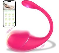 WHL Vibratoreper Donna Professionale Con APP 10 Modalità Vibratore Ovetto Vibrante Donna Telecomando Vibratori Sexytoysys Vibratoreper donna Wireless Stimolatore Clitoride femminile (Rosso)