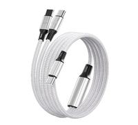 Whltzf 2 in 1 Cavo da USB C A USB C 100W Ricarica Rapida Tipo C per Tipo C Cavo Estensione Intrecciata per Cavo Intrecciato per Cavo Ricarica del Laptop Telefonico