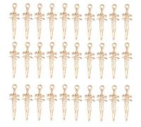 Whltzf 30 ciondoli a forma di spade piccole, accessori unici alla moda per la creazione di gioielli unici e accessori artigianali, accessori unici alla moda
