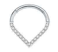Whltzf Anelli da naso in acciaio alla moda a goccia anelli per setto alla moda ipoallergenici gioielli piercing per il naso trafitto alla moda amante della moda