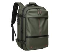 Whltzf Backpack da Viaggio Ergonomico 19 Pollici Manuale Design Impermeabile Compressione per Spalla Espandibile Zaino in Tessuto Oxford con Caratteristica Compressione