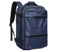 Whltzf Backpack da Viaggio Ergonomico 19 Pollici Manuale Design Impermeabile Compressione per Spalla Espandibile Zaino in Tessuto Oxford con Caratteristica Compressione