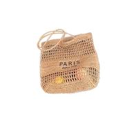 Whltzf Borsa a tracolla in corda di carta intrecciata moderna di grande capacità per vacanze al mare elegante per tutti i giorni essenziale traspirante in corda di carta da viaggio a spalla, cachi