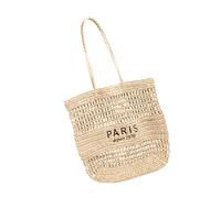 Whltzf Borsa a tracolla in corda di carta intrecciata moderna di grande capacità per vacanze al mare elegante per tutti i giorni essenziale traspirante in corda di carta da viaggio a spalla, Ow, One