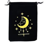 Whltzf Carte da gioco da tavolo con coulisse sacchetto di immagazzinaggio Witch Divinazione Crystal Packing Pouch Bag Tarocchi Borsa per il trasporto Tarocchi Carta Borsa con coulisse, A