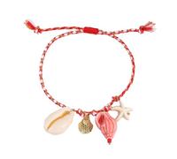 Whltzf Ceramica Stelle Marine Shell Pesce Fascino Regolabile Corda Intrecciata Portatile Oceanics Tema Gioielli Donne Ceramica Un, Misura unica, come descritto