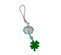 Whltzf Chiaro Elegante Colore Quattro Foglie Clovers Telefono Fascino Con Venti Chimes Portatile Buona Fortuna Accessorio Moda Uso Quotidiano Trifoglio Ciondolo
