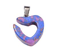 Whltzf Ciondolo in pietra sintetica colorata, ciondolo creativo a forma di cuore, accessorio versatile per la creazione di gioielli e ornamenti d'amore