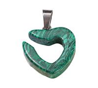 Whltzf Ciondolo in pietra sintetica colorata, ciondolo creativo a forma di cuore, accessorio versatile per la creazione di gioielli e ornamenti d'amore