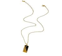 Whltzf Collana alla moda con carta dei tarocchi in robusto acciaio inossidabile, accessorio portatile per gli appassionati di zodiaci, alla moda, collana con carte dei tarocchi, Misura unica, come